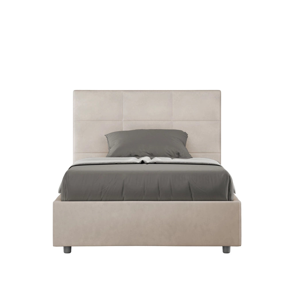 Letto 1 Piazza e Mezzo 120x190 cm con Rete Mika Sabbia