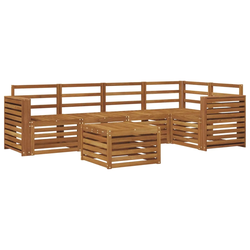 Set divani 6 pcs Naturale Legno di Acacia Massello 3374854