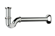 Sifone a S in ottone cromato senza piletta con ispezione laterale per bidet TEA