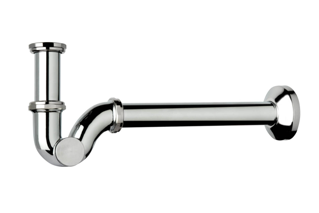 Sifone a S in ottone cromato senza piletta con ispezione laterale per bidet TEA