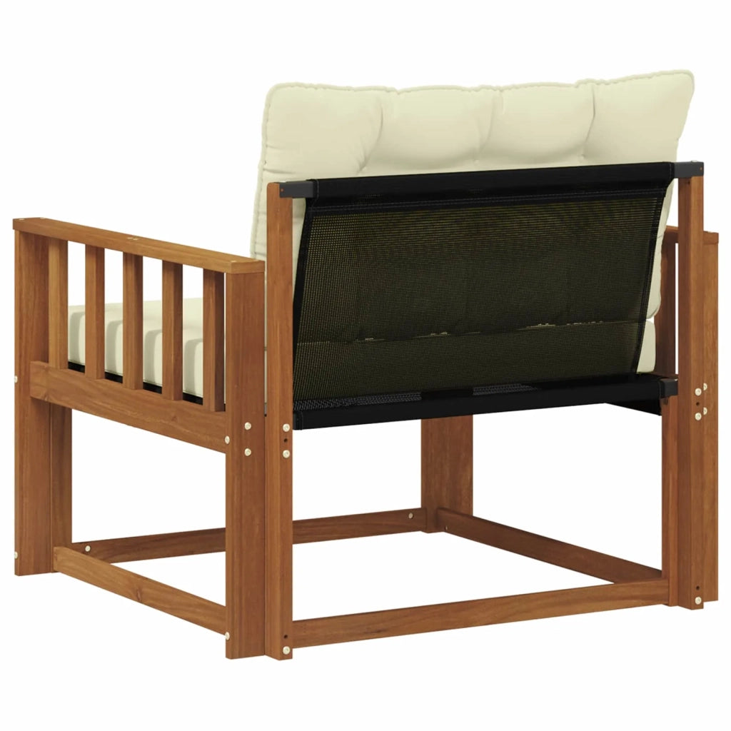 Set di divani da esterno-Sofa da giardino Legno di Acacia Massello e Textilene 135958