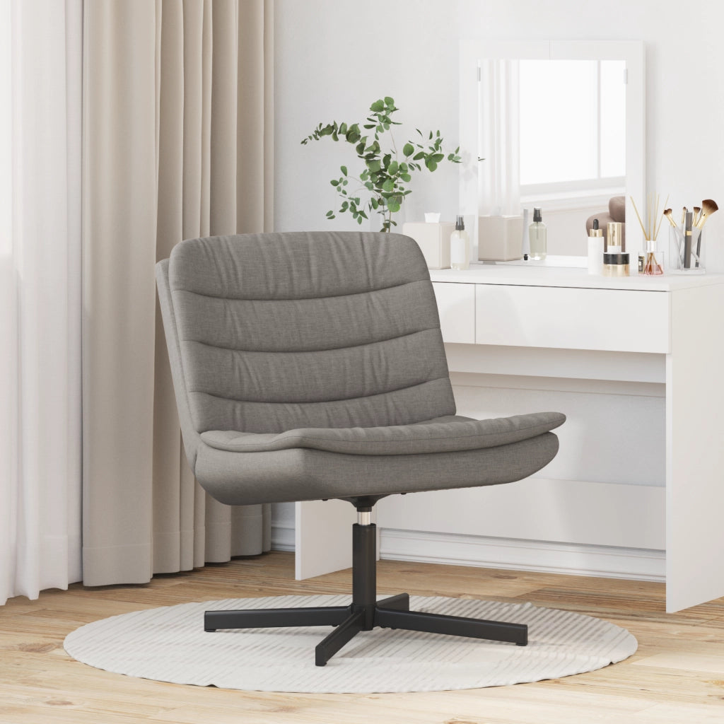 Sedia Girevole Tortora Tessuto Singola Elegante Sedia Girevole