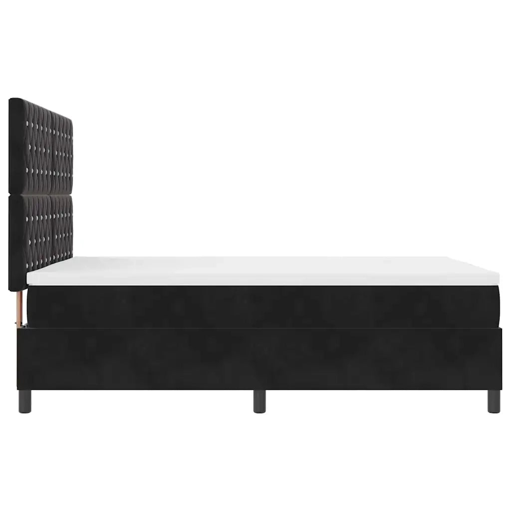 Letto a molle con materasso Nero 160 x 200 cm Tessuto 3339778