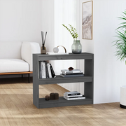 Libreria/Divisorio Grigio 80x30x71,5 cm Legno Massello di Pino 808185