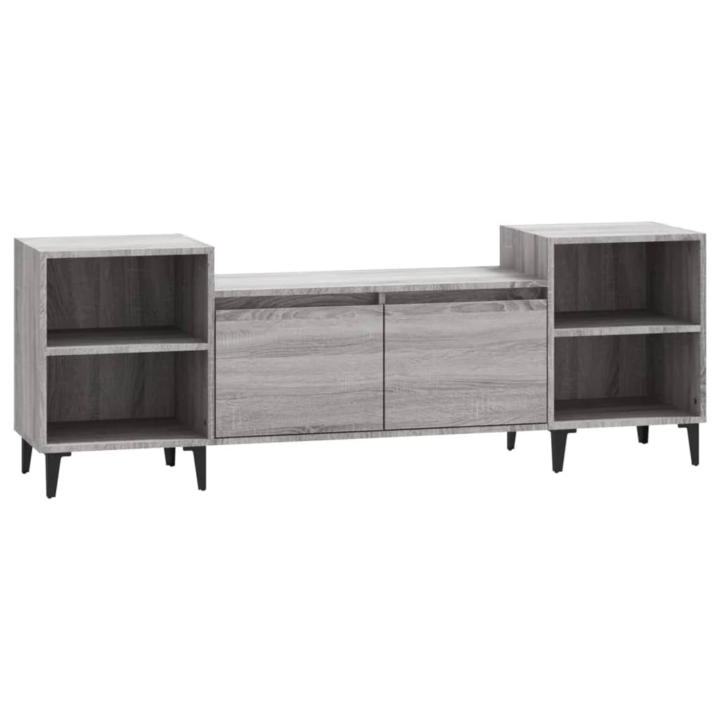 Mobile TV multimediale mensola TV credenza TV sala da pranzo soggiorno camera da letto Sonoma 160 x 35 x 55 cm legno ingegnerizzato grigio 02_0028421