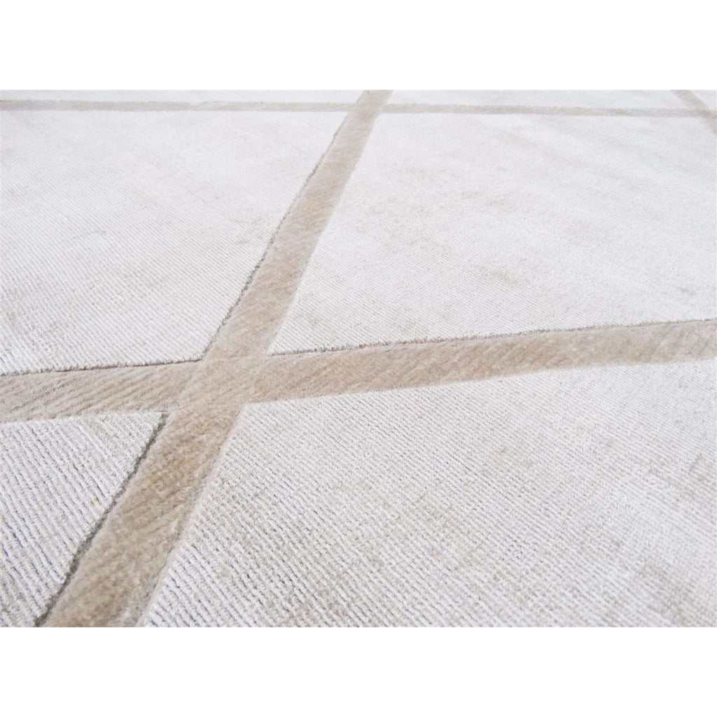 Tappeto di lusso avorio e taupe a rombi Luxury 200