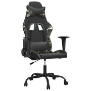 Sedia da Gaming | Sedia da e-sports Nero e Mimetico in Similpelle