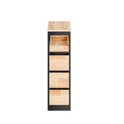 SoBuy | Mobiletto bagno salvaspazio nero con 4 ruote | Mobile bagno con 3 cassetti | Cassettiera bagno con ripiano | 23.3x65.3x82.3 cm | Capacità di carico 40 kg | BZR54-II-SCH