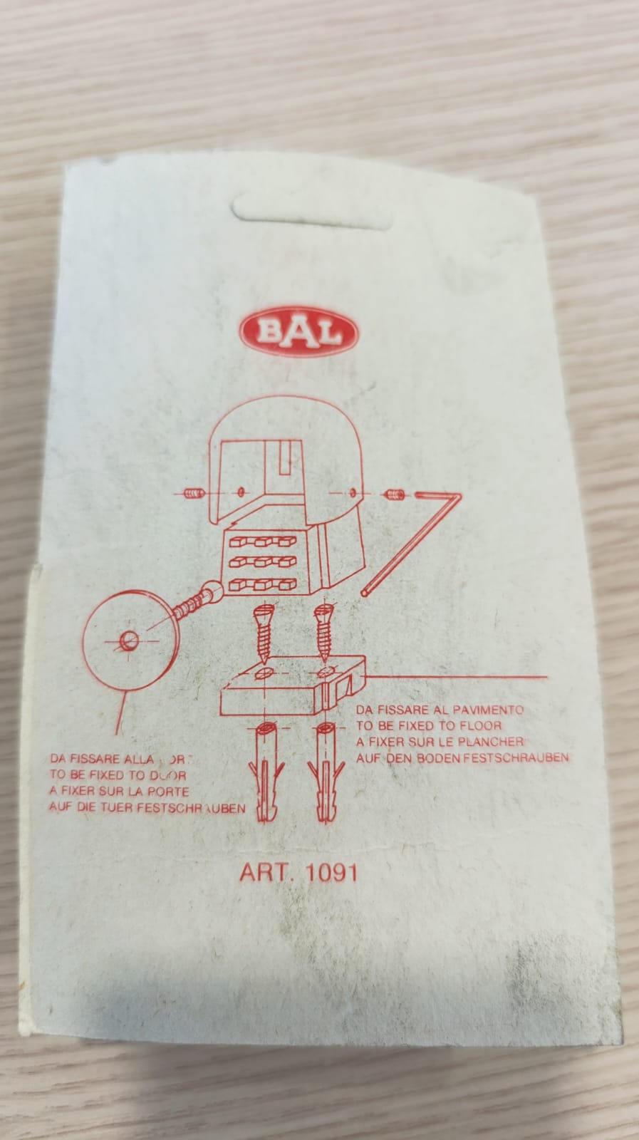 Fermaporta fermaporte magnetico stopper da pavimento con viti di fissaggio BAL