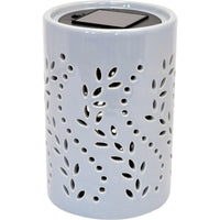 Lampada solare da tavolo ceramica da tavolo celeste opaco