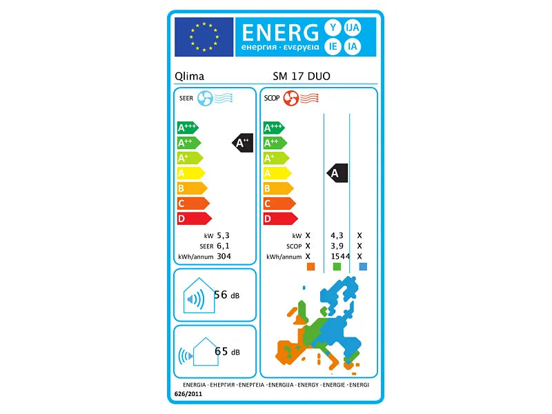 Condizionatore dualsplit Qlima SM17 DUO 9000 e 12000btu gas R32 classe A++