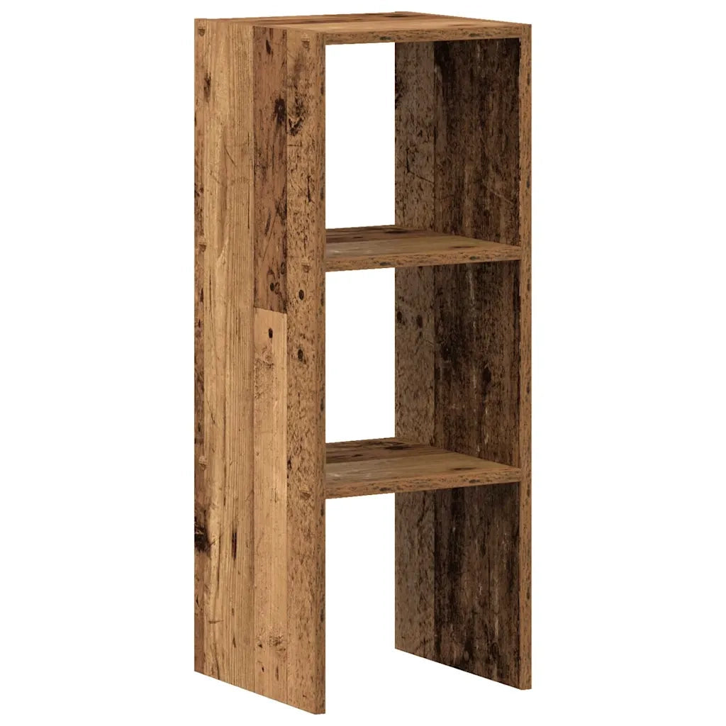 Libreria Impilabili Legno Antico 30x30x80 cm Legno Multistrato