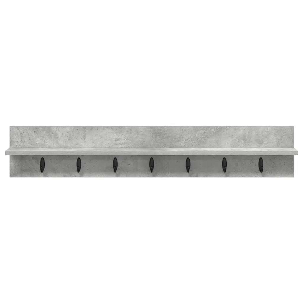 Appendiabiti a muro Grigio cemento 100 x 10,5 x 18 cm CFW4327448