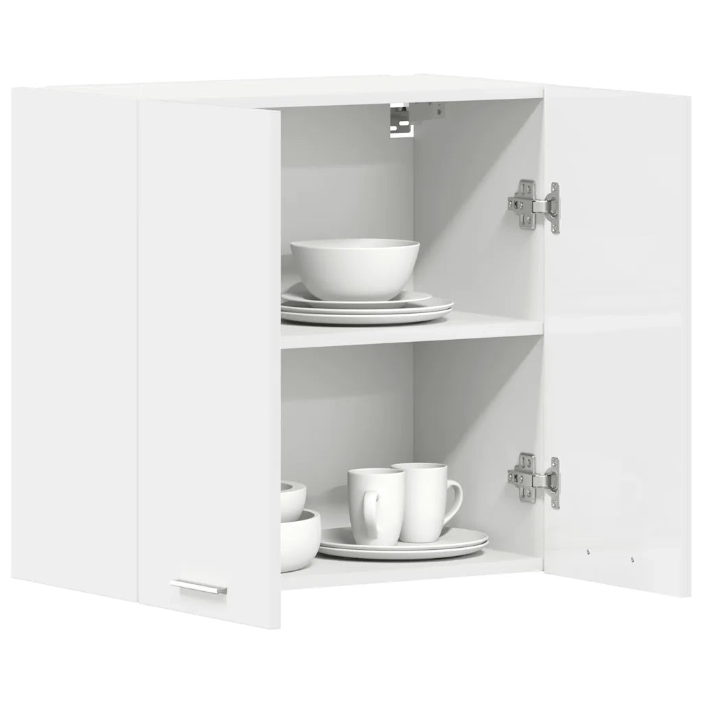 Mobile Pensile Bianco Lucido 60x31x60 cm Legno Multistratocod mxl 120902