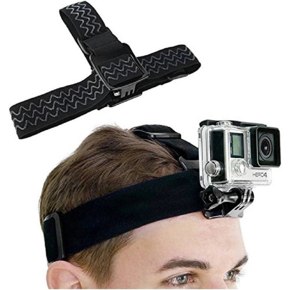 Trade Shop - Fascia Banda Cinghia Testa Capelli Gopro Eroe 4/3+/3/2/1 Rotante 360° Sport Gp-033 -