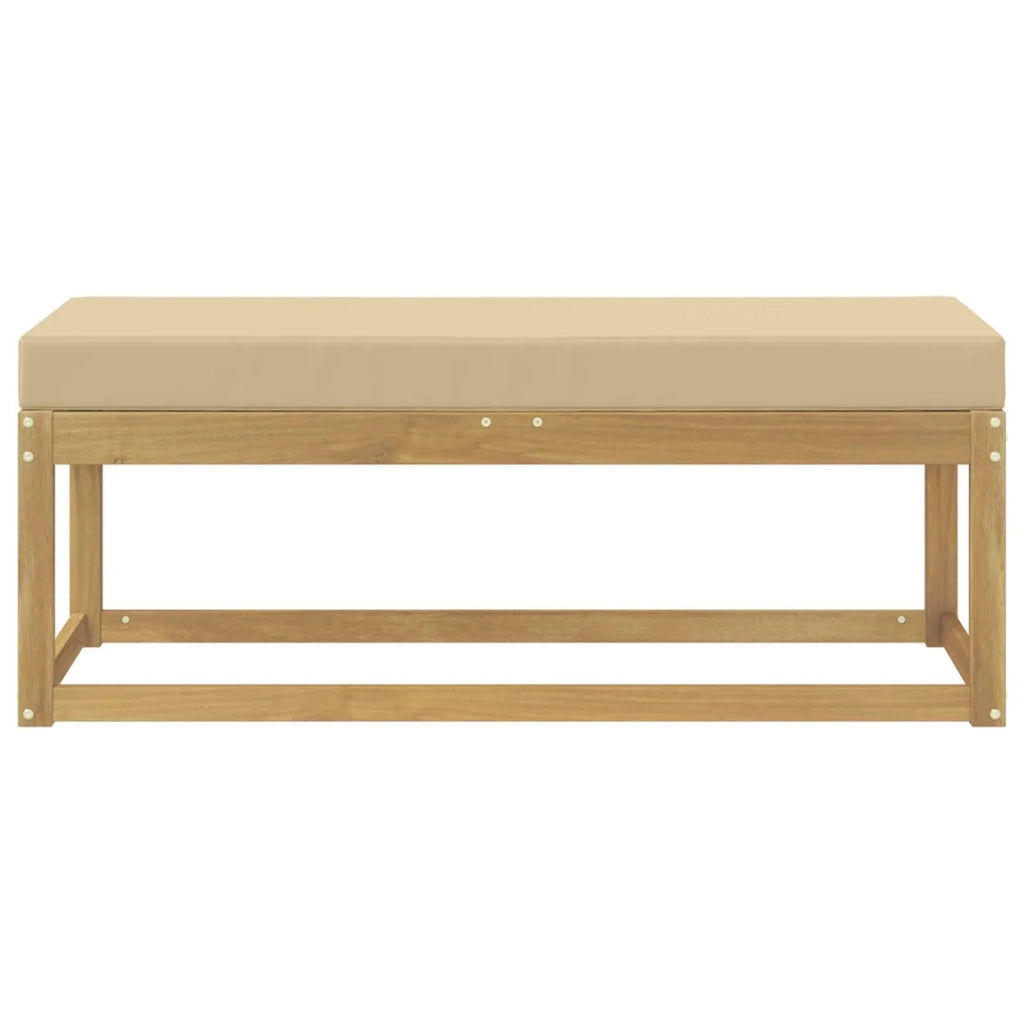 Panca da esterno con cuscino Bianco 115 x 43 x 45 cm 901677