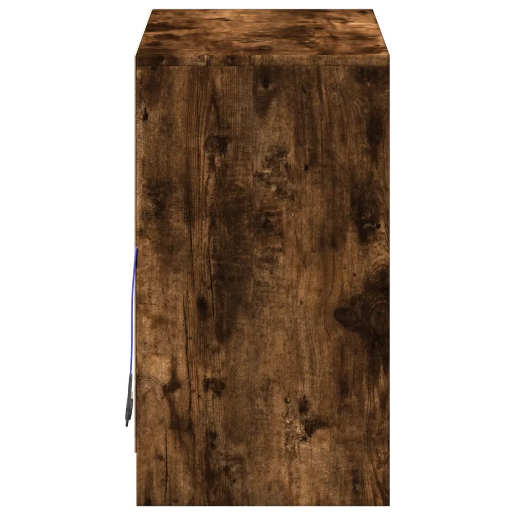 Credenza con LED Rovere Fumo 72x34x61 cm in Legno Multistrato 852177