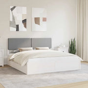Letto con Testiera Rivestita Grigio chiaro 200 x 200 cm 3398143