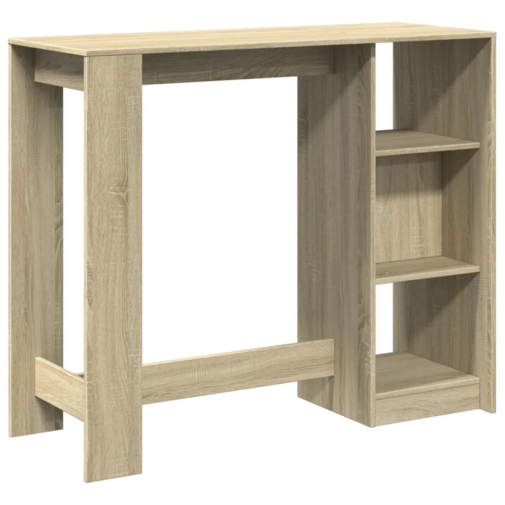 Tavolo Bar con Ripiano Rovere Sonoma 124x46x103,5cm Multistrato