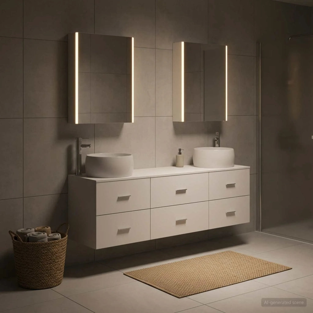 Set di mobili per il bagno 5 pcs Bianco 3407007