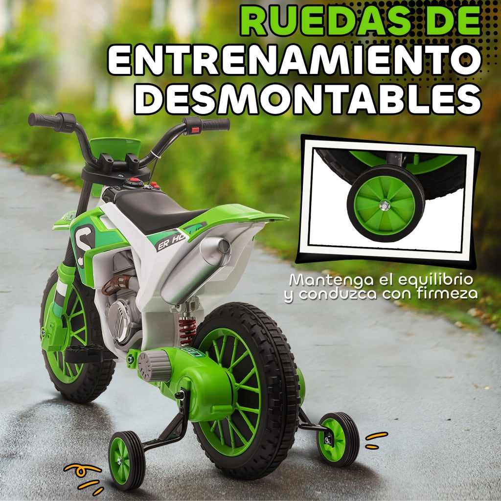 Moto Giocattolo Elettrica per Bambini ¨C zephmum ¨C 106.5x51.5x68 cm Verde