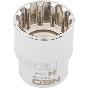 Topex 08-596 chiave a bussola sp spline 1/2, 24 mm ds