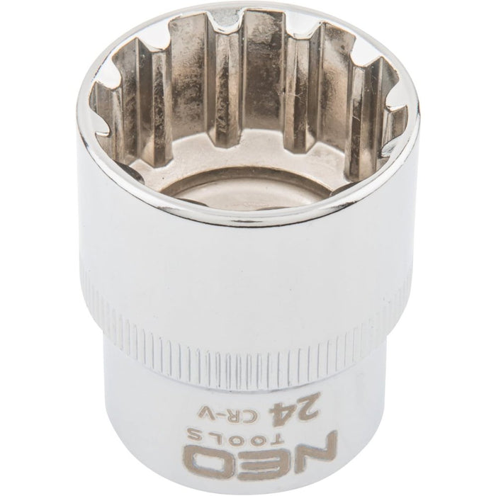 Topex 08-596 chiave a bussola sp spline 1/2, 24 mm ds