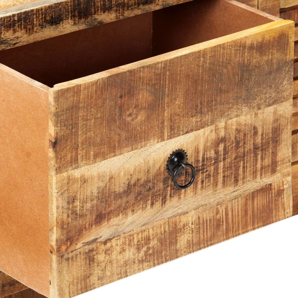 Mobile TV multimediale scaffale per televisione televisione buffet sala da pranzo soggiorno camera da letto 120 x 30 x 40 cm legno di mango grezzo marrone 02_0025820