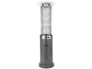 STUFA PATIO GLASS 13 KW GRIGIO SCURO- - misure ø cm.45,5x180h. - peso kg.15 - 1 pezzi SYNTESY