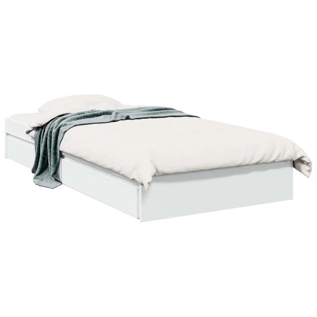 Telaio del letto con storage con cassetto Bianco 80 x 200 cm 3429589