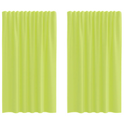 Tende in Voile con Tasche per Aste 2 pz Verde Mela