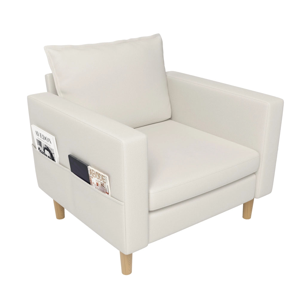 Poltrona con Cuscino e Tasca Portaoggetti ¨C Xylo ¨C Stile Nordico