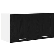 Mobile contenitore moderno a parete 80 x 31 x 40 cm in legno composito di rovere nero 02_0053226