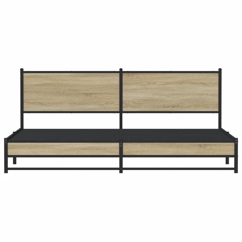 Giroletto senza Materaso in Metallo Rovere Sonoma 193x203 cm