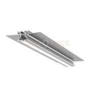 LIVERPOOL FP- SISTEMA MODULARE SEZIONABILE AD INACASSO E SCOMPARSA PIU DIFFUSORE TRASPARENTE COLORE ARGENTO OSSIDATO MT 2