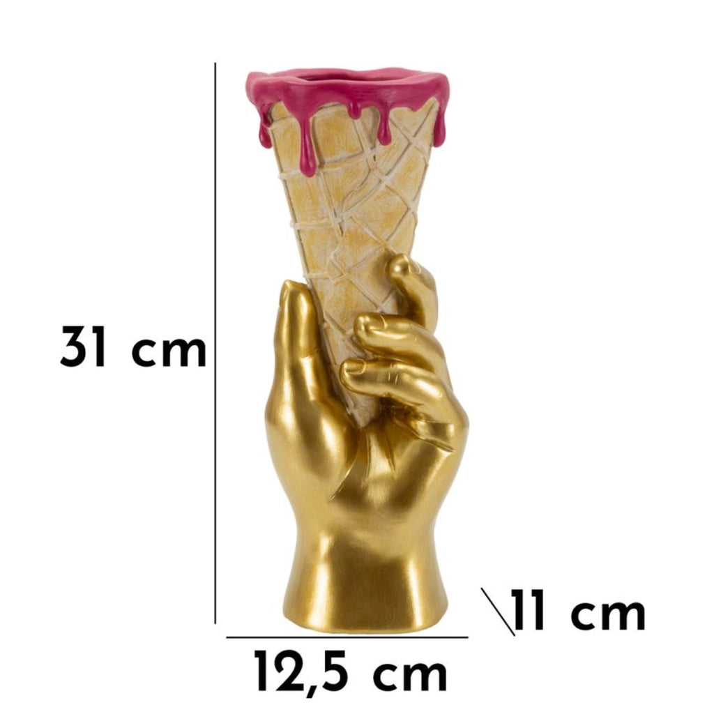 Scultura Gelato 1, Multicolore, Poliresina, 12,5x11x31 cm