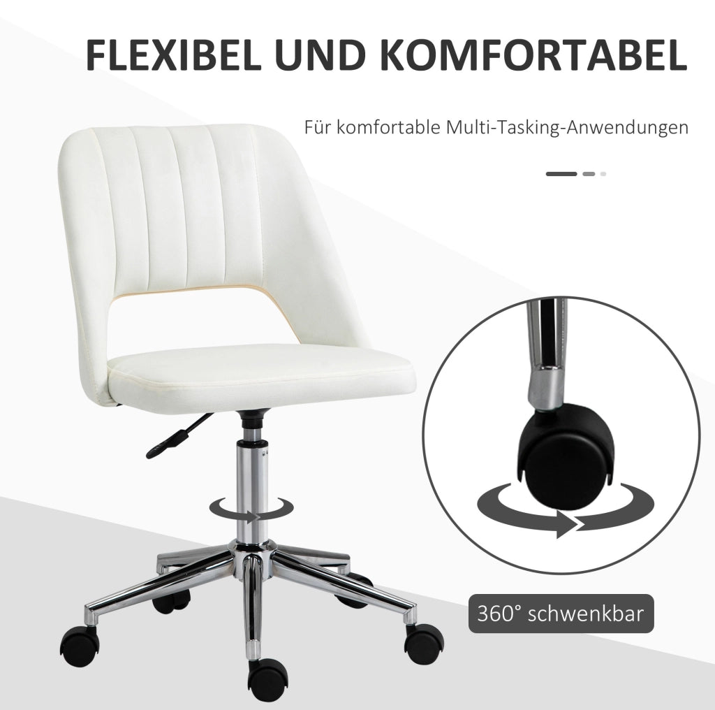 Sedia da ufficio ergonomica beige regolabile