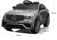 Macchina Elettrica per Bambini 12V con Licenza Mercedes GLC 63S Coupè Grigio Metallizzato