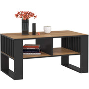 Tavolino da caffè AKORD ROCKFORD Quercia Craft 92 cm gambe Nere 92x53x45 cm