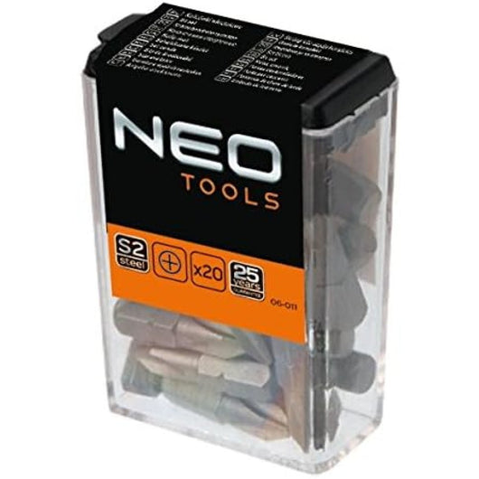 Topex 06-011 inserti 1/4 philli lips ph2 x 25 mm, 20 pezzi ds