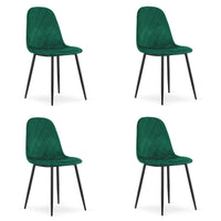 Sedia VALORA DAPI - Velluto verde scuro moderno x 4