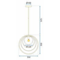 Lampada Da Soffitto APP1217-1CP Gold