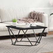 Tavolino da caffÃ¨ Nero Rovere 80x80x45 cm Legno ingegnerizzato