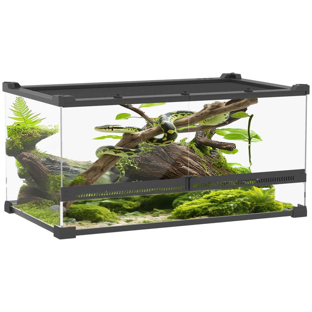 Terrario in Vetro per Rettili ¨C Zephmum ¨C Base Sollevata e Impermeabile