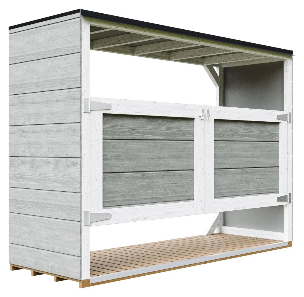 Casetta da giardino per bidoni spazzatura 3x240L - Timbela M982A-TUNDRA GREY
