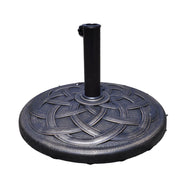 Base rotonda per ombrellone da giardino 54,5 x 35 cm stabile e facile da pulire in resina color bronzo 20_0010643