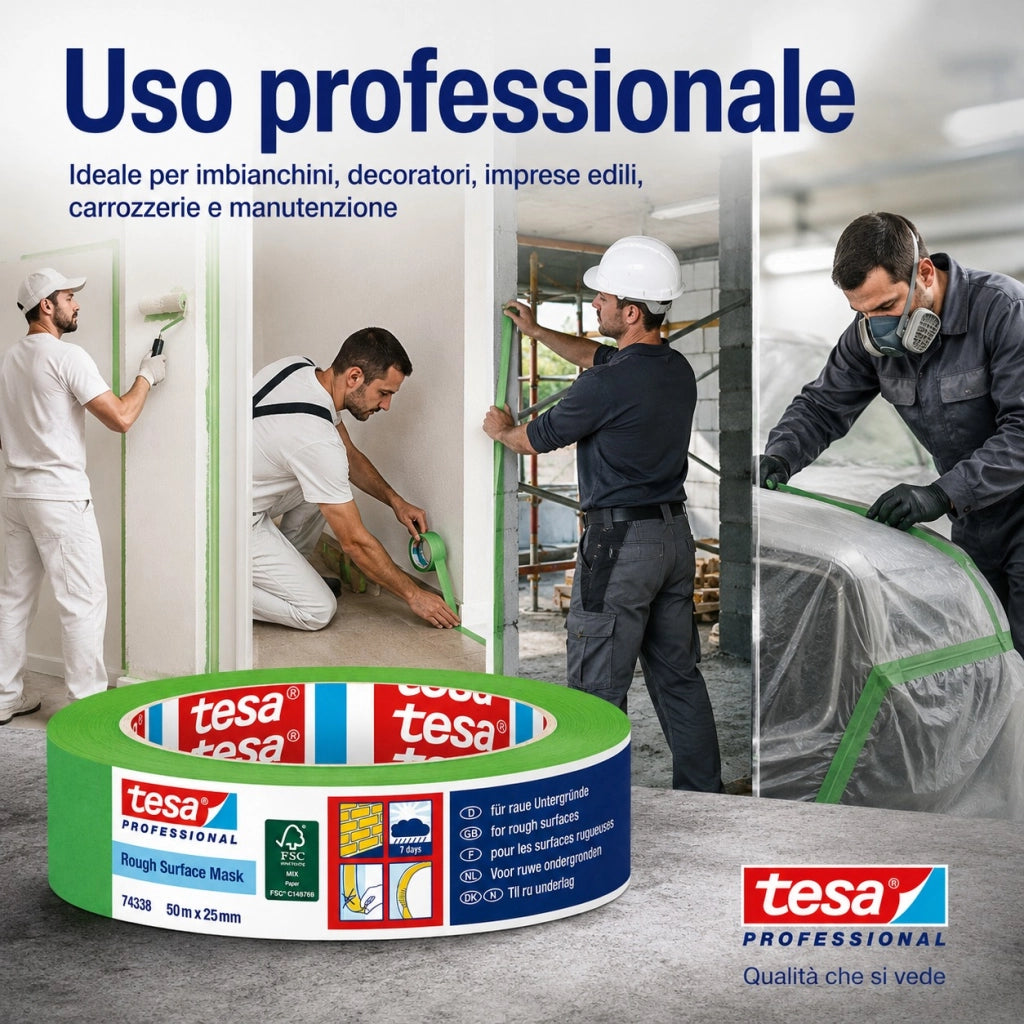 Tesa rough surface mask nastro mascheratura per superfici ruvide 50m x 25mm