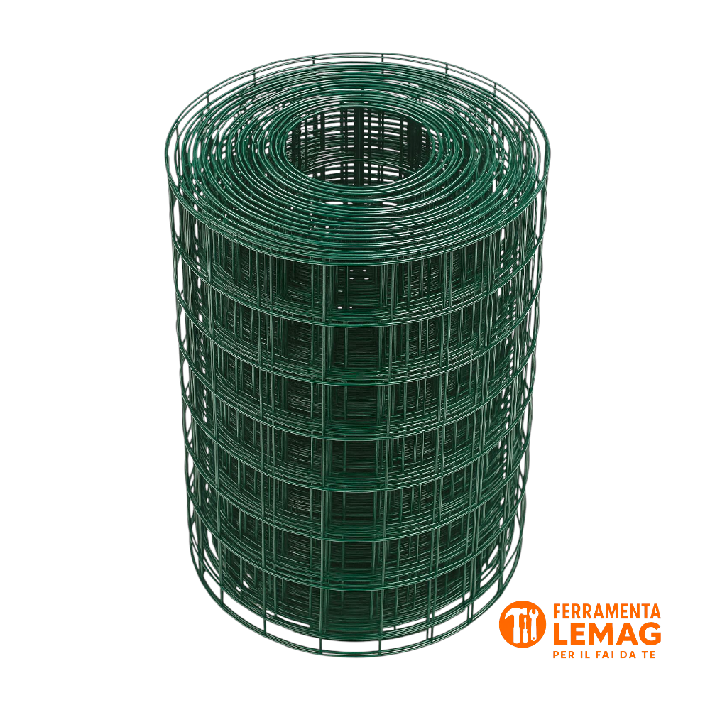Rete metallica plastificata 20 m h120 cm, resistente per recinzioni e giardini