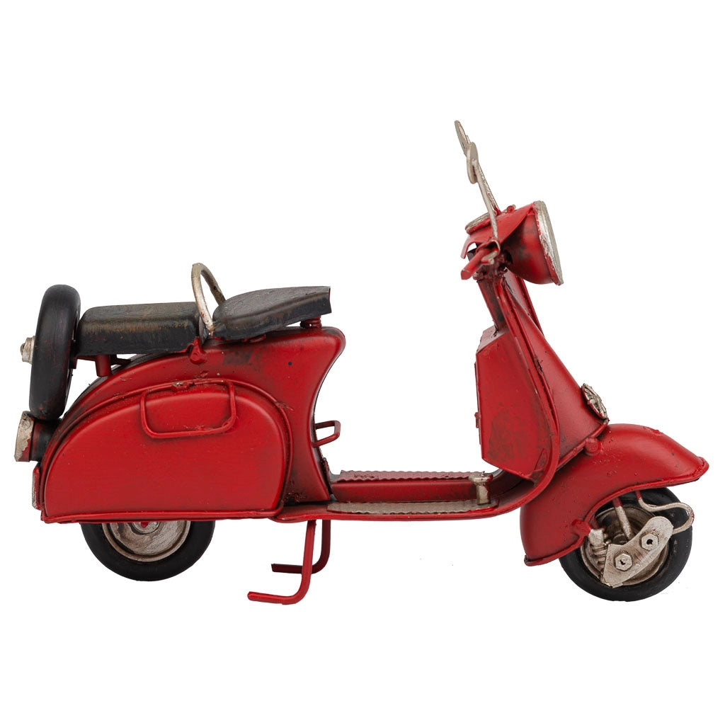 Moto in metallo rosso 17x7x11h