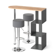 Vicco Tavolo bar con sgabelli Quercia dorata 113 x 39.8 cm con 2 sgabelli da bar